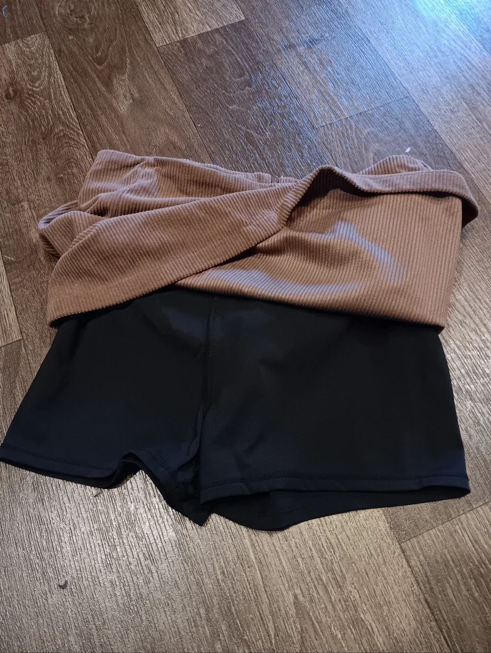 Halara High Waisted 2-in-1 A Line Mini Corduroy Casual Skirt Sz M New
